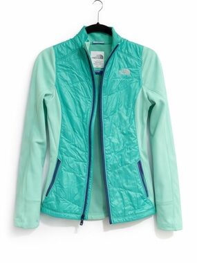 The North Face FlashDry Teal Hybrid Jacket XS Lightweight Zip
